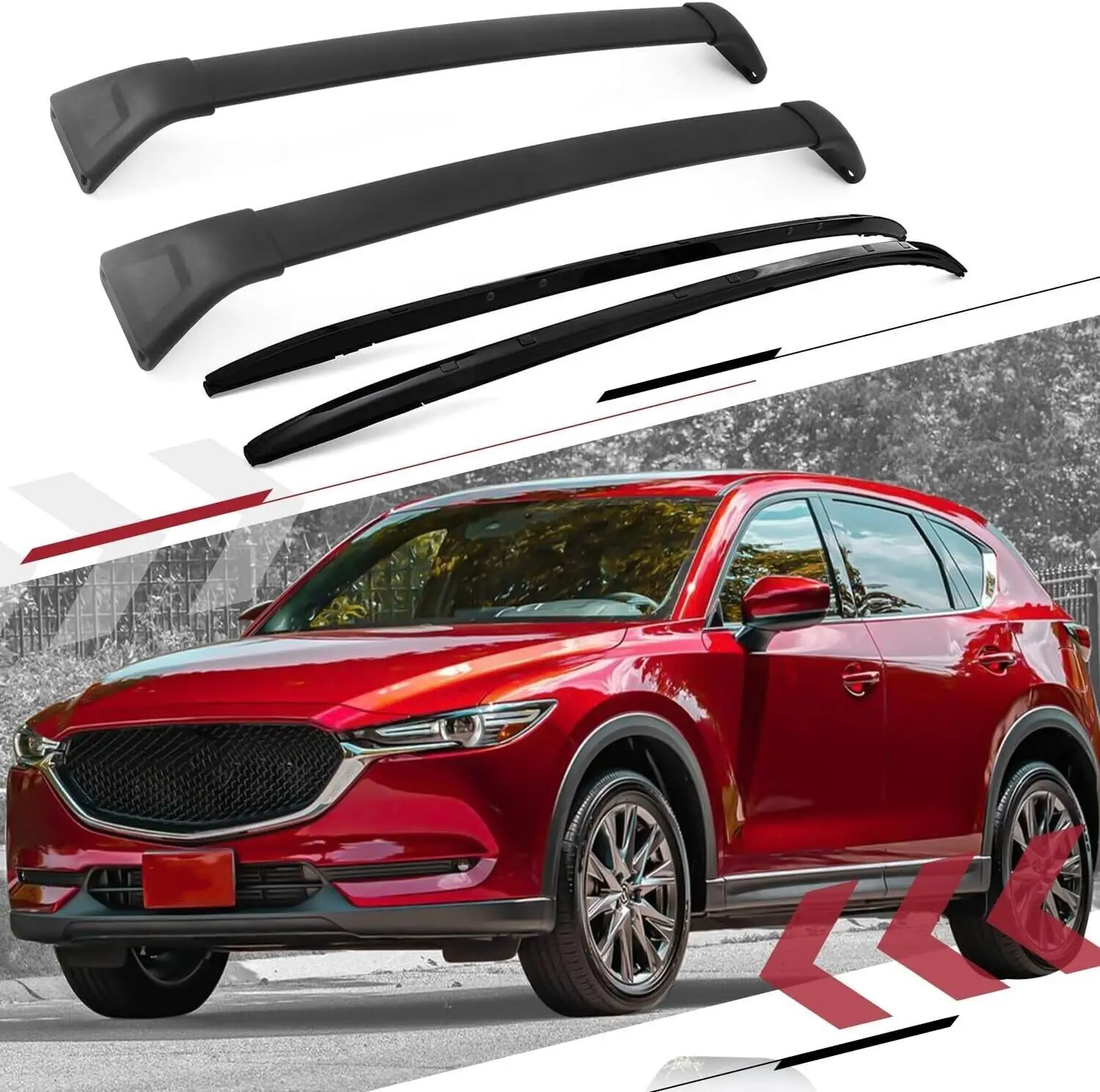 4Pcs Fit for 2017-2022 Mazda CX-5 CX5 Roof Rail Rack Carrier Cross Bar Crossbars