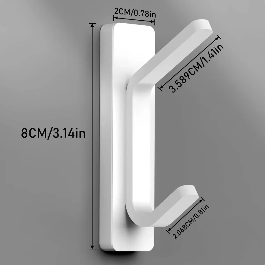 Ganci adesivi per appendere danni liberi Gancio da parete rimovibile nei spazi viventi 8 ganci bianchi in plastica e 8 strisce adesive