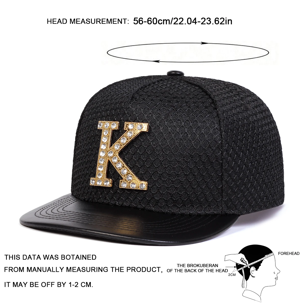 Unisex K Letter Label Hip-hop Hats Fashion Spring Autumn Outdoor Adjustable Casual Baseball Caps Sunscreen Hat