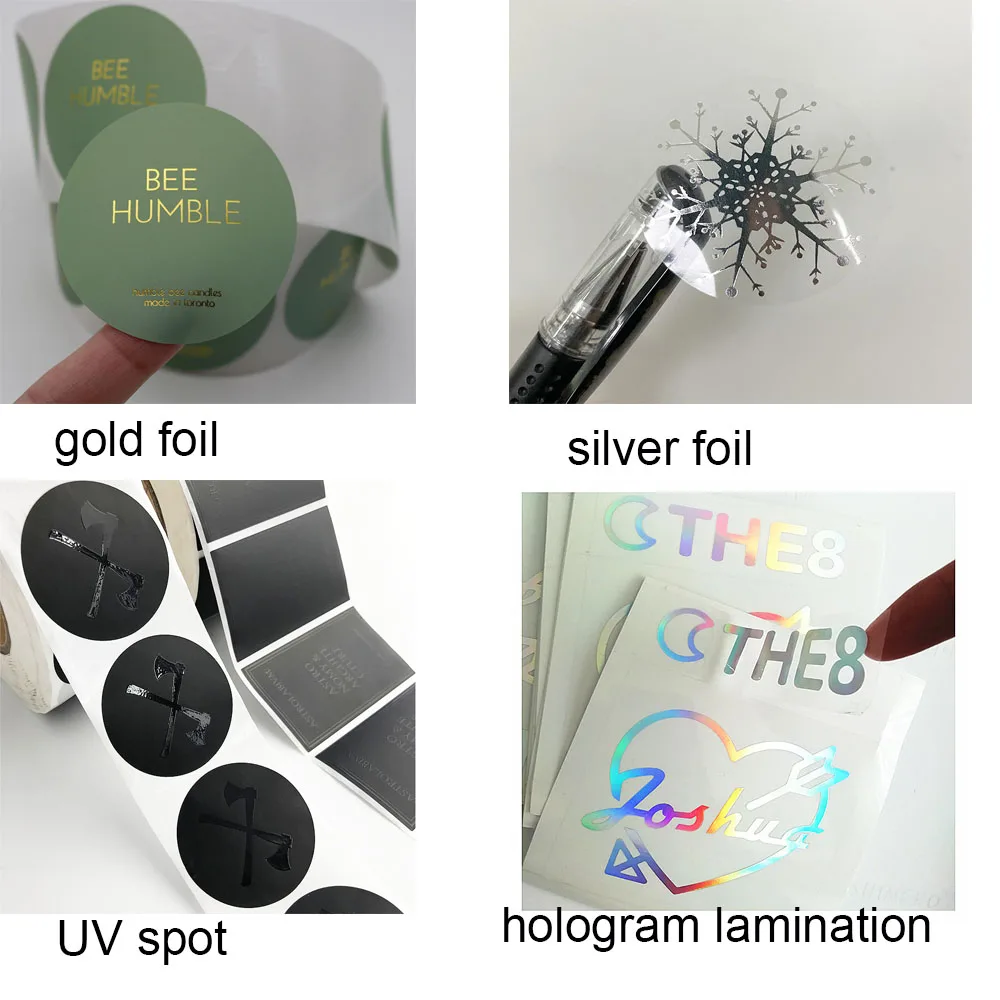 Anpassen von runden Logo-Aufkleber bedruckte Geschenks iegel Farb verpackung Dekorations etiketten beschichtetes Papier Rechteck Aufkleber 2-6cm – Detail 4