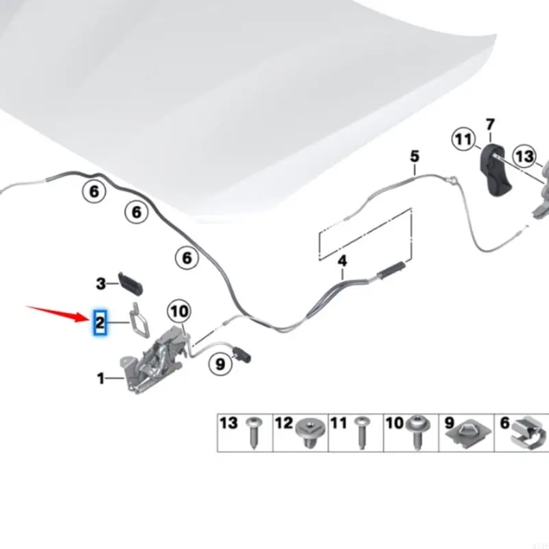 37JE 1/2Pcs Hood Catch Bracket Replacements for F20 F21 F22 F23 F87 F30 F31 F80 F36 & MIni F54 F55 F56 F57 51237247080