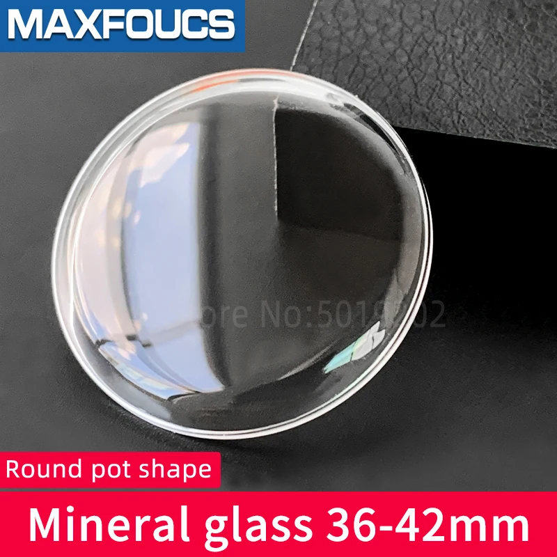 Round Pot Shape 36-42mm Dia Dome Glass Watch Mineral Crystal Transparent Crystal Watch Case Repair Parts