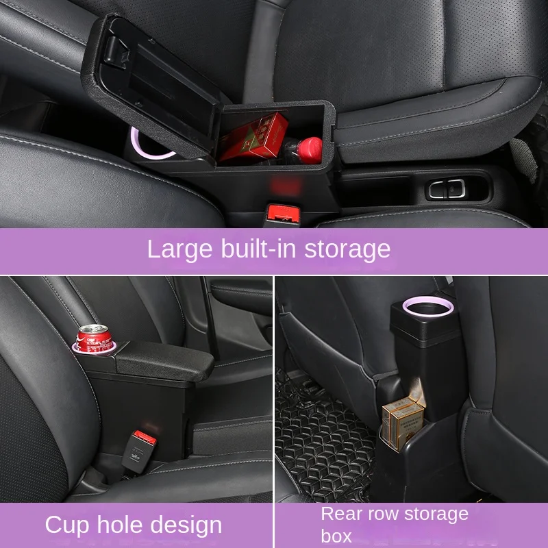 For Leapmotor T03 2022 2023 Central Control Armrest Box with Water Cup Holder Auto Interior Modification Accessories