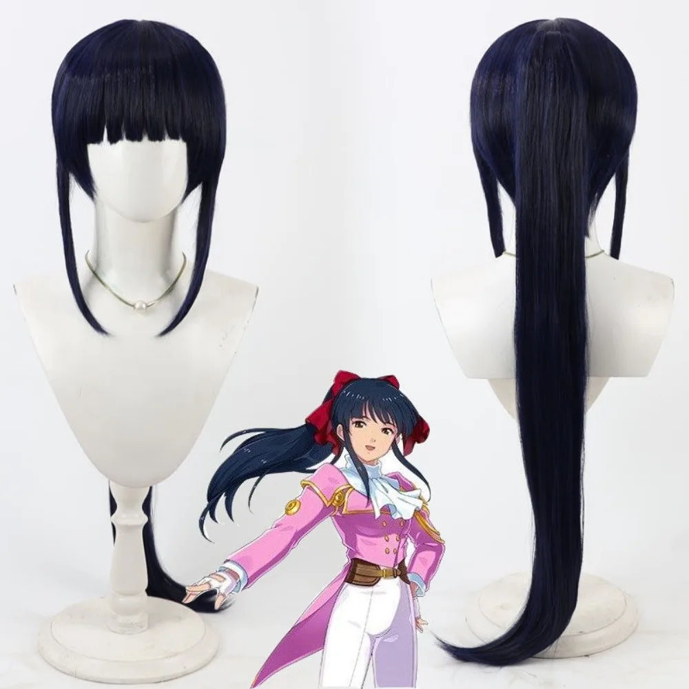 

Sakura Wars Sakura Shinguji Cosplay Wig Detachable Ponytail Multicolor Mixed Fibers Hair