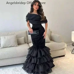 Saudi Arabia Mermaid Prom Dresses Organza Skirt Tiered Evening Party Gowns Event Dresses Vestidos De Graduación Customized