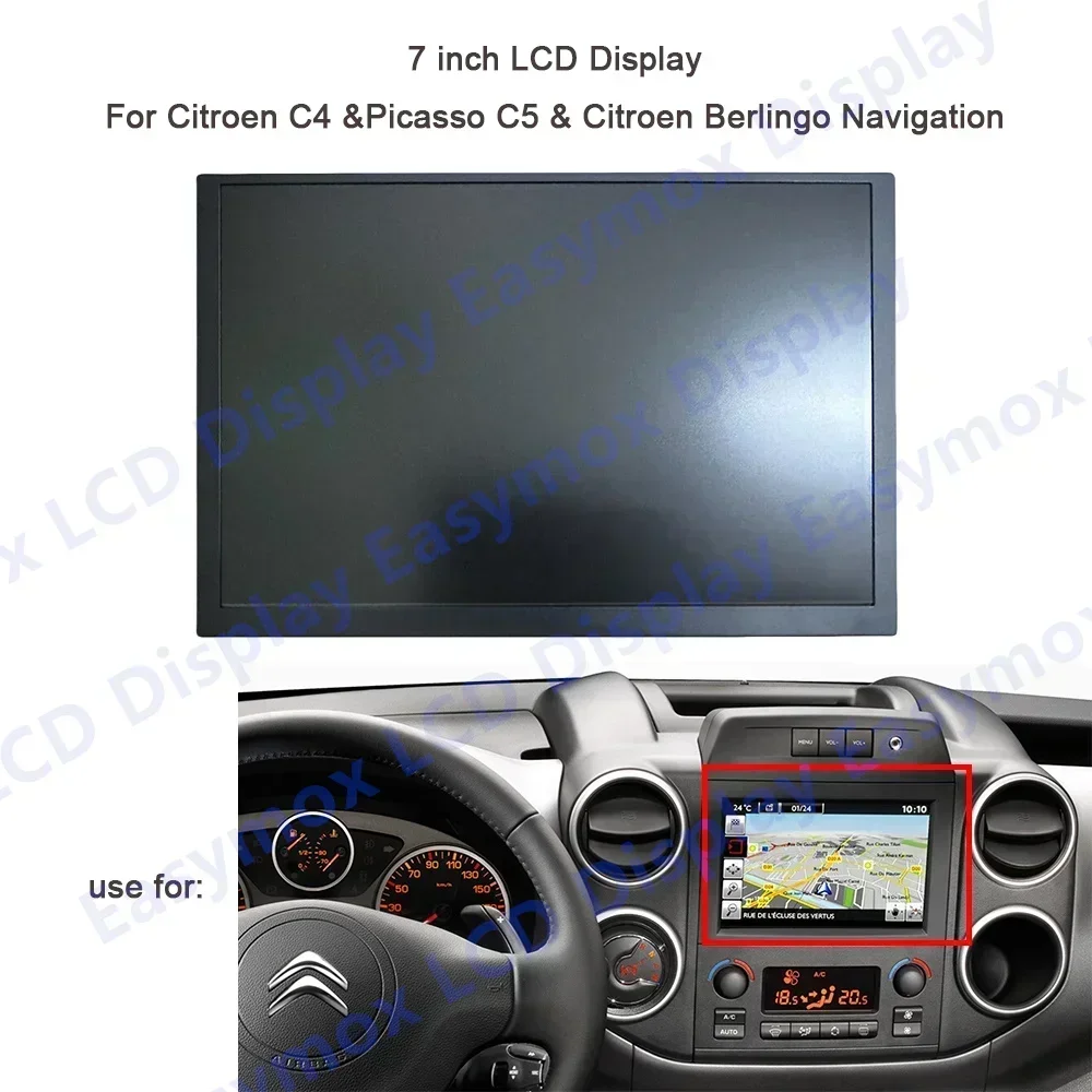 Écran LCD de 7 Pouces pour la Navigation Radio, Accessoire pour les Modèles Cristaux en Berlingo III (B9) KIT Partner Tepee 9815356180-2015