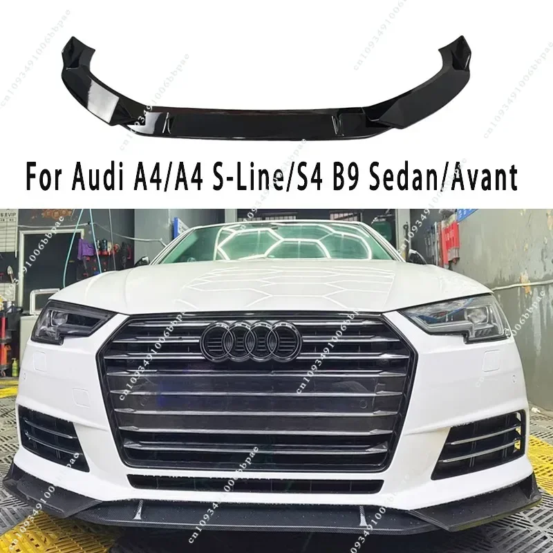

For Audi A4 Standard Audi A4 S-Line Audi S4 B9 2015-2019 Car Front Bumper Lip Splitter Front Lip Cover Splitter Protector Trim