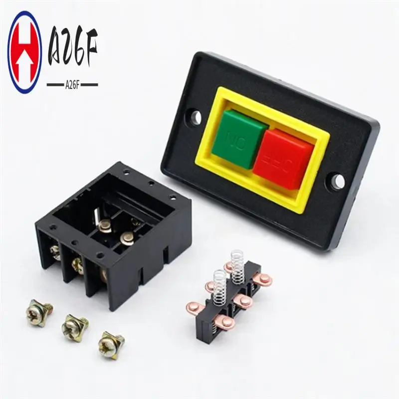 

A26F-Control Button QCS1 Three-Phase Grinder Press Buckle Bench Drill Machine Tool Stop Start Switch