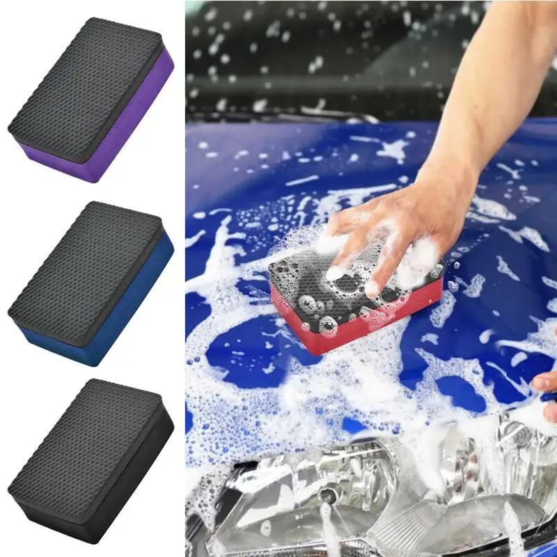 Car Cleaning Sponge Decontamination Sponge For Auto Reusable Cleaning Tool For Metal Paint Varnish And A Variety Of Car Paint