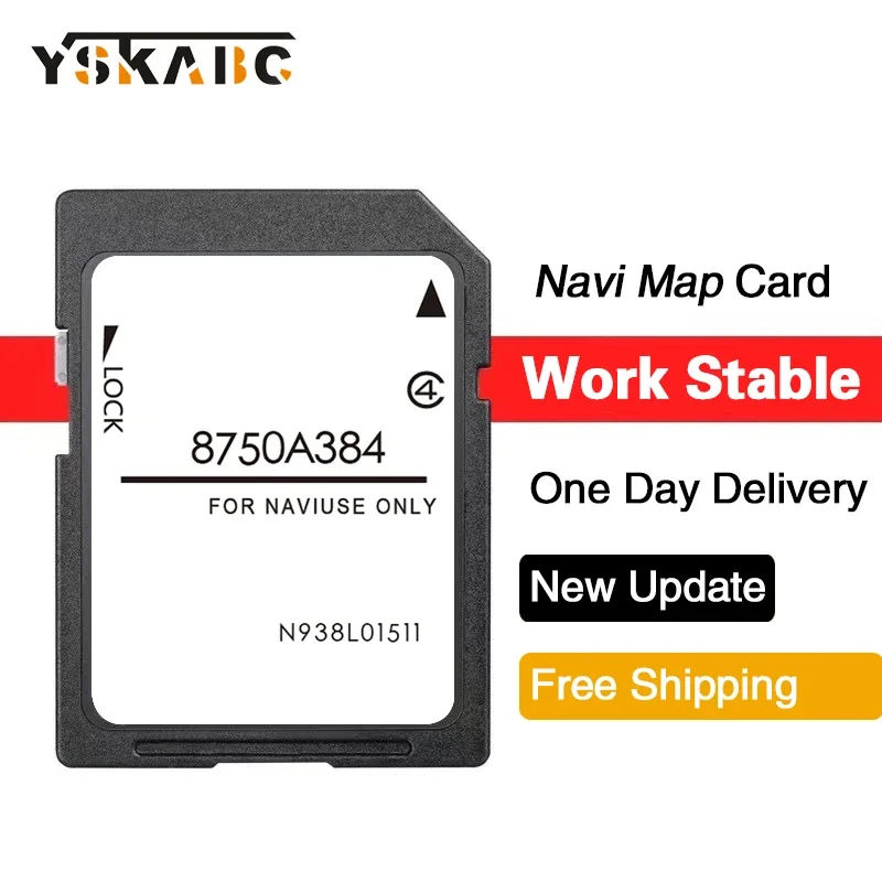 New Update Version SD Card for Mitsubishi 8750A384 Map Navi GPS Card Europe UK for Mitsubishi Outlander Pajero Car MMCS W11 W12