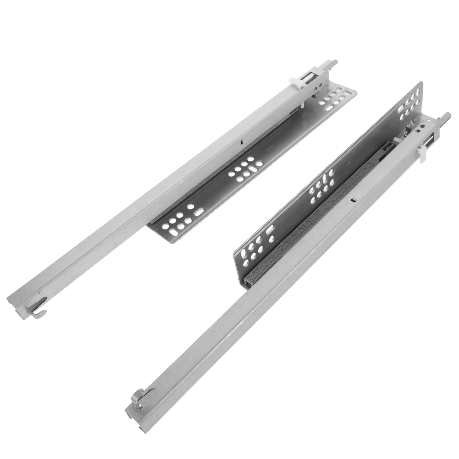 1Pair Hydraulic Damping Drawer Rails Silent Heavy Duty Household Sliding Rails Drawer Glides Smooth Close Replacement Slide