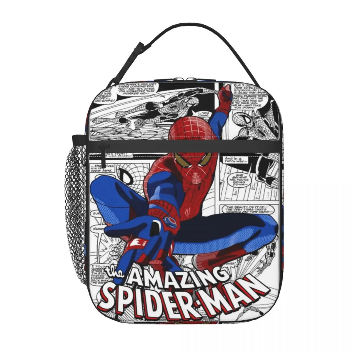 

Изолированная сумка для обедов Marvel Spider-Man, подходит для работы и учебы, герметичный и сохраняющий холод контейнер для еды Avengers.
