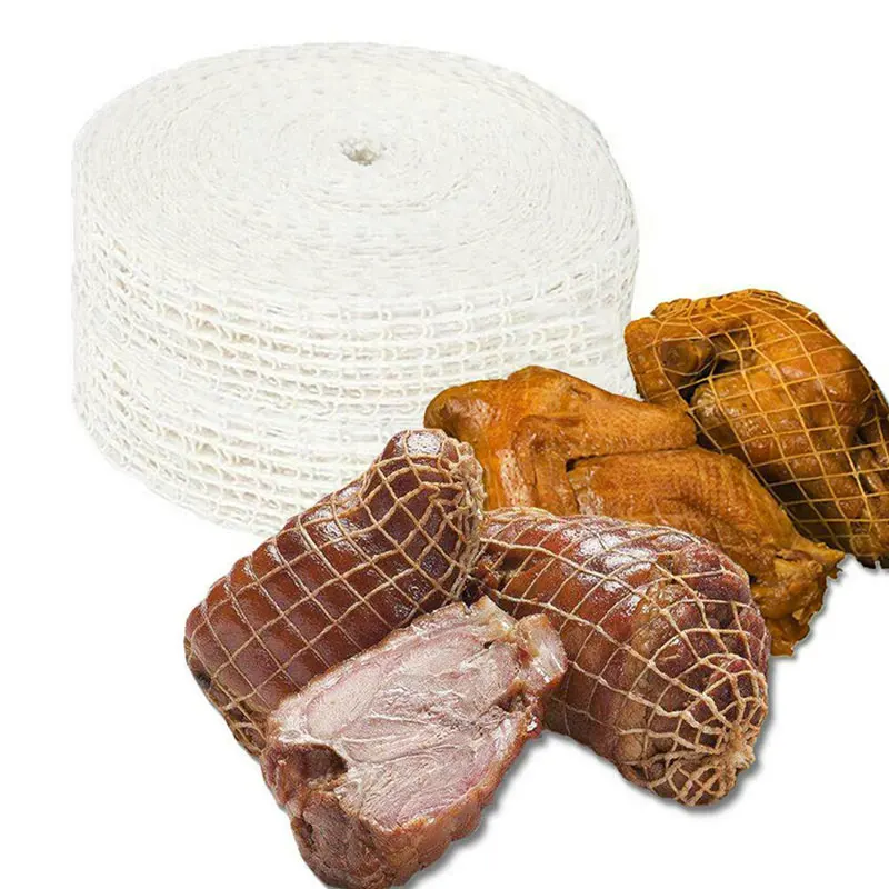 1m Elastic Meat Netting Butchers Net Ham Roast Sausage Cotton String Roll Cooking Assign Props Kitchen Storage Supplies