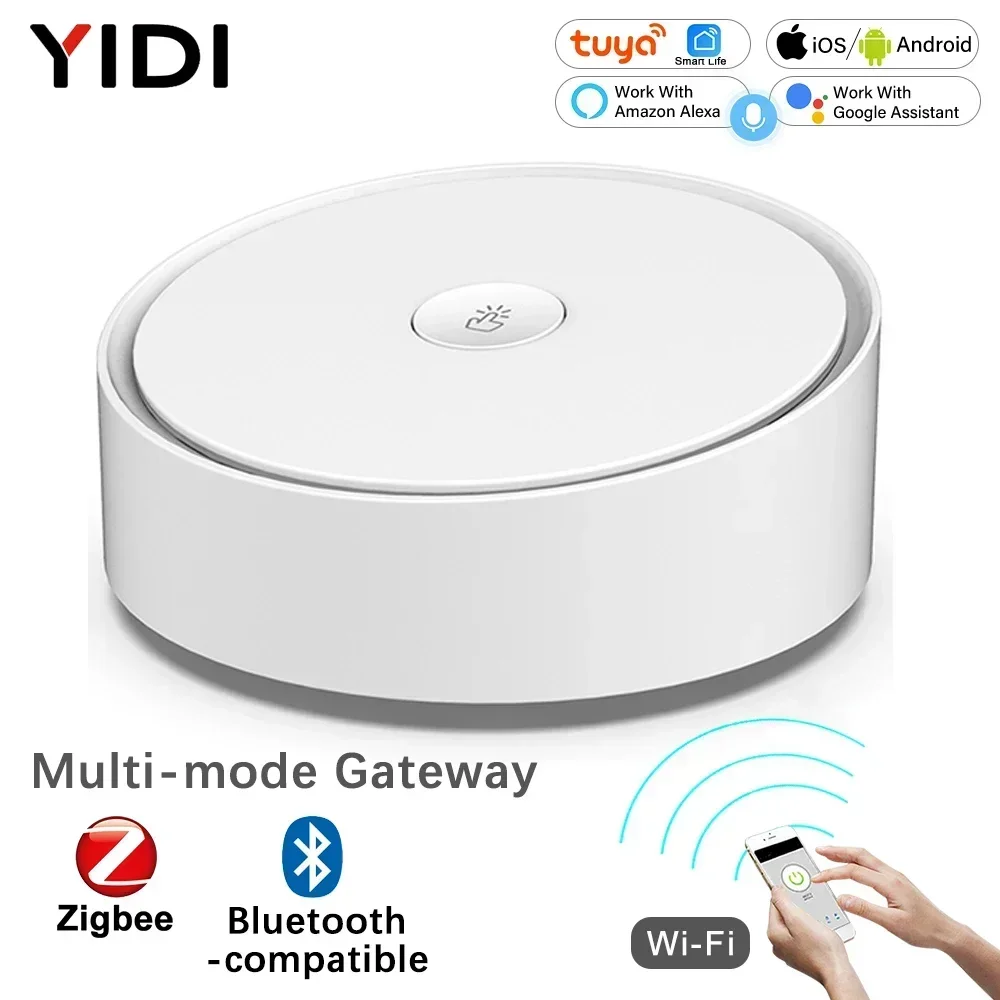 Smart Life Tuya Smart Multi-mode Gateway ZigBee Bluetooth-Compatible WiFi Hub Wireless Control with App Alexa Google Home Voice