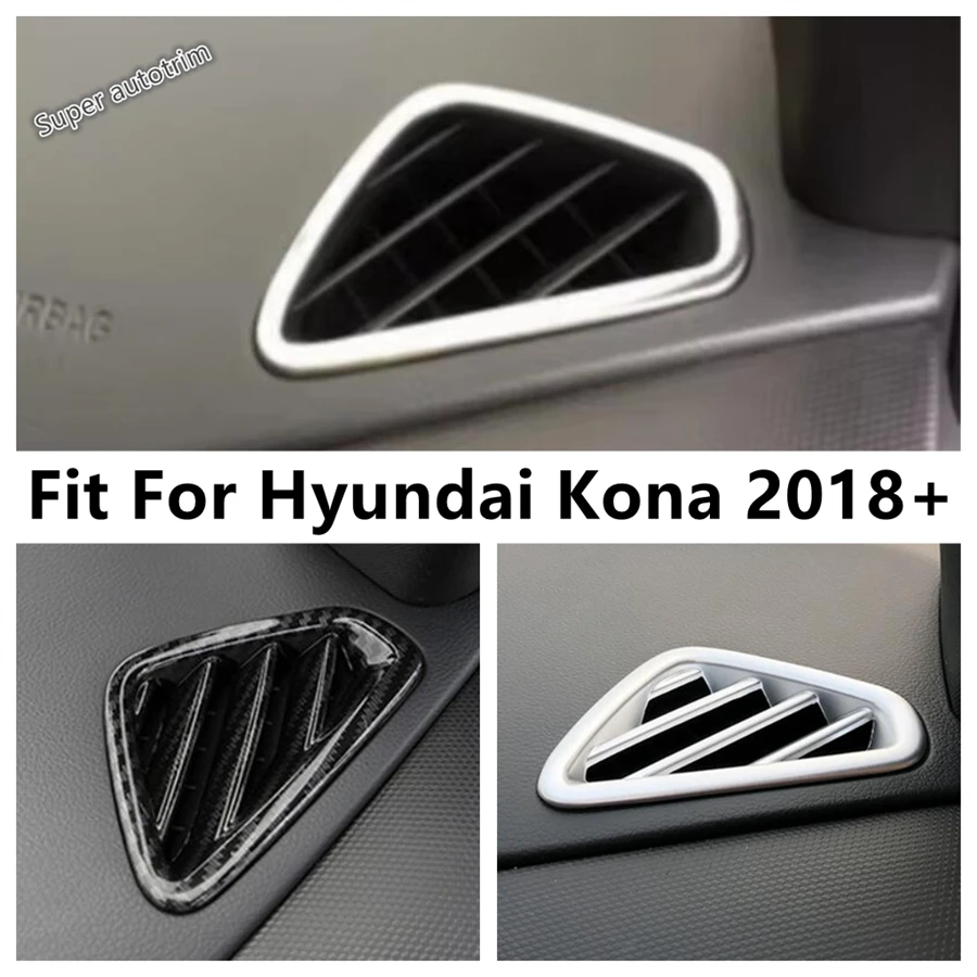 

Dashboard Front AC Air Conditioning Vents Outlet Frame Decoration Cover Trim Accessories Interior For Hyundai Kona 2018 - 2023