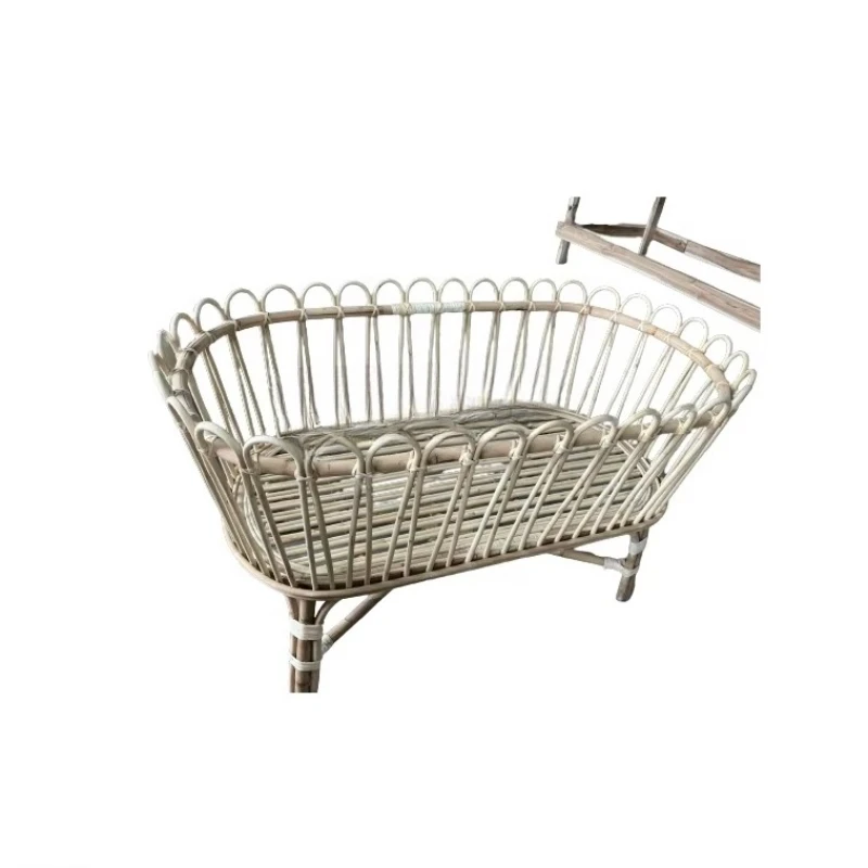 

Hot Sale Rattan Baby Cradle - Vintage Bamboo Baby Bedroom Furniture Baby Room Furniture Hotel Home Resort Project