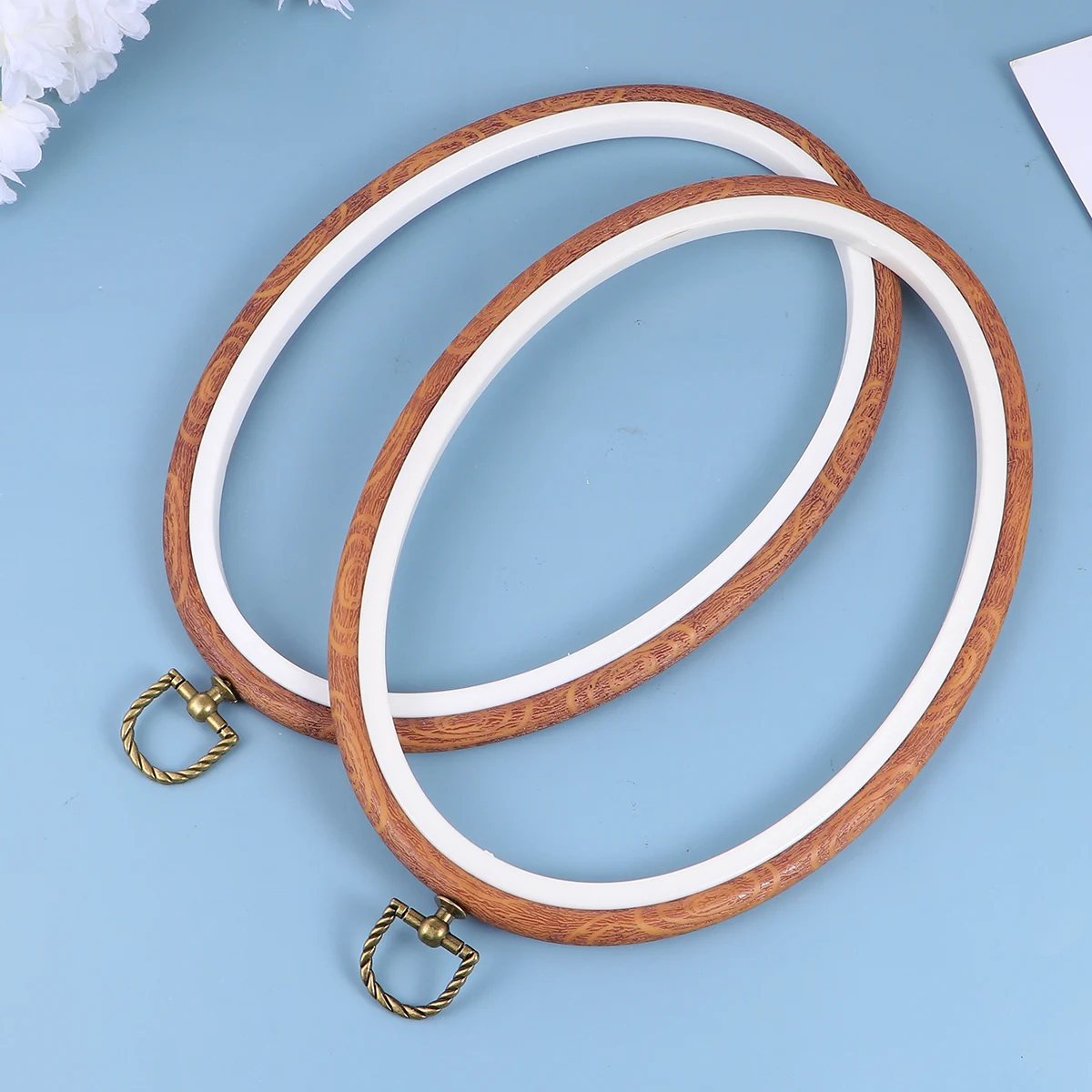 

3pcs Elliptical Embroidery Hoop Cross Stitch DIY Plastic Ring Set for Sewing Needlework Craft Frames Handmade Decorations