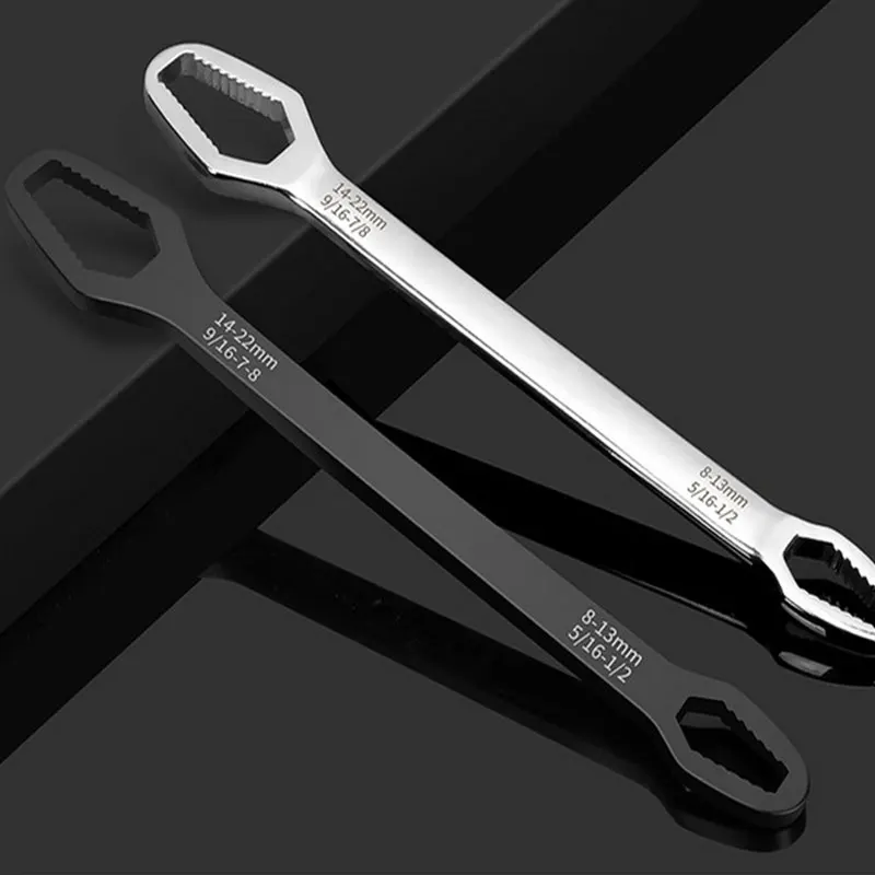 8mm-22mm Self-Tightening Double End Multi functional Universal Cr Vandium Wrench