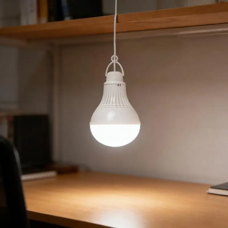 Portable LED Camp Light Hanging Tent Lamp High Power 5W USB Light Bulb Emergency Light With Easy Button Switches M4YD