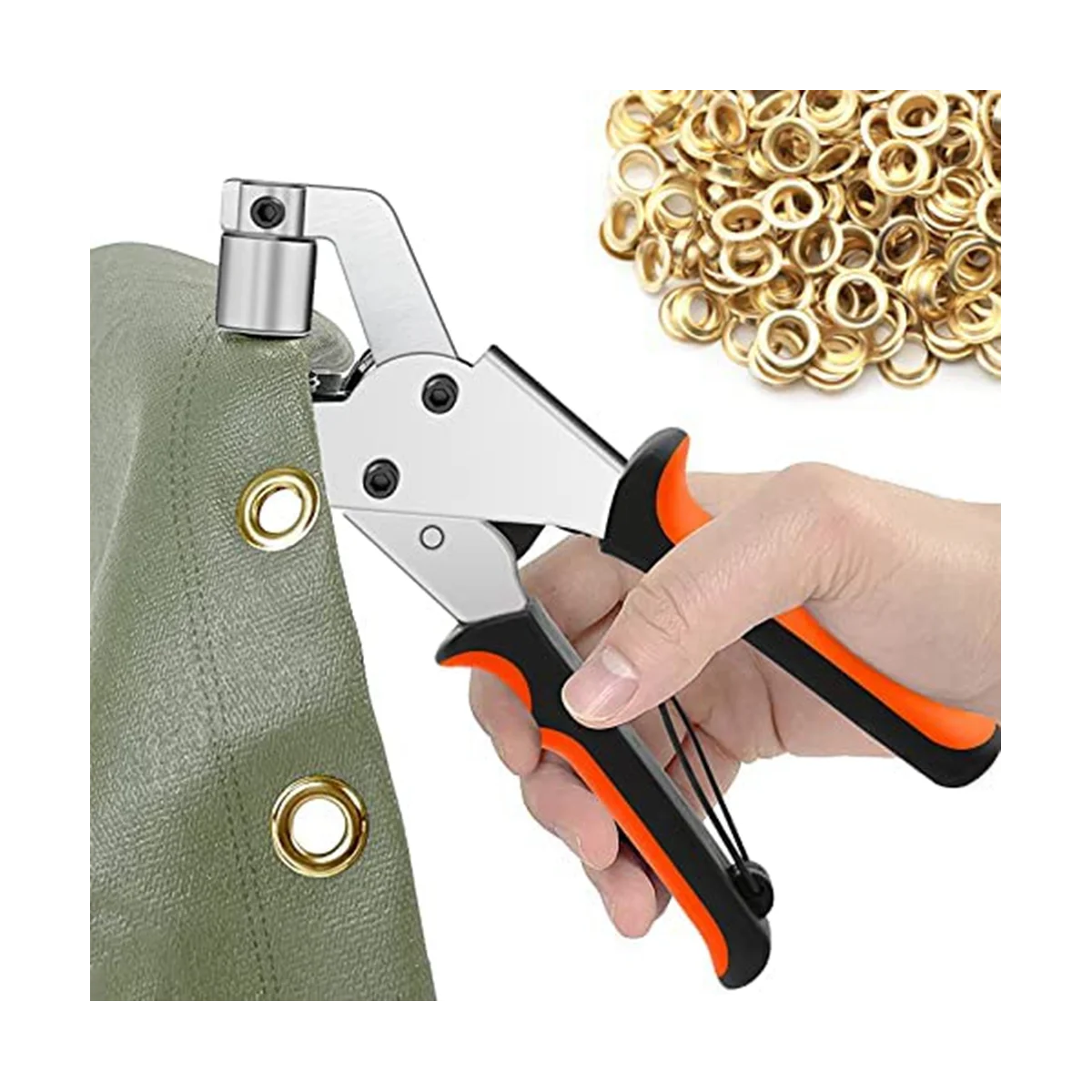 

EyeletPliers for Tarpaulins,EyeletPliers Set with 300Eyelets (Diameter 10 Mm),EyeletPliers 10 Mm for Leather,Fabrics