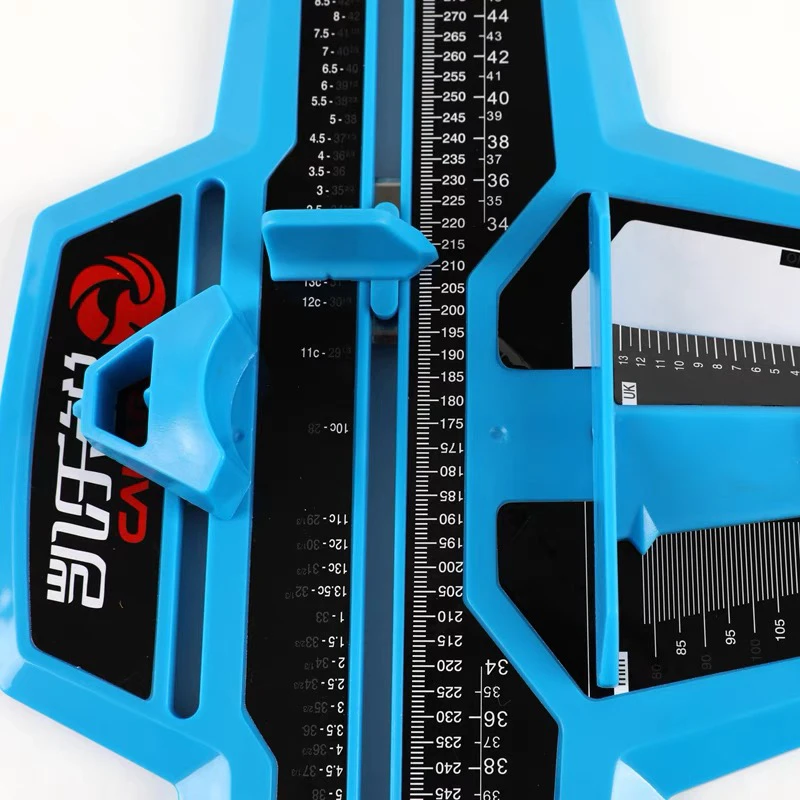 جهاز قياس القدم وجهاز أدوات قياس حجم الحذاء، مقاس أمريكي (أزرق، أسود)