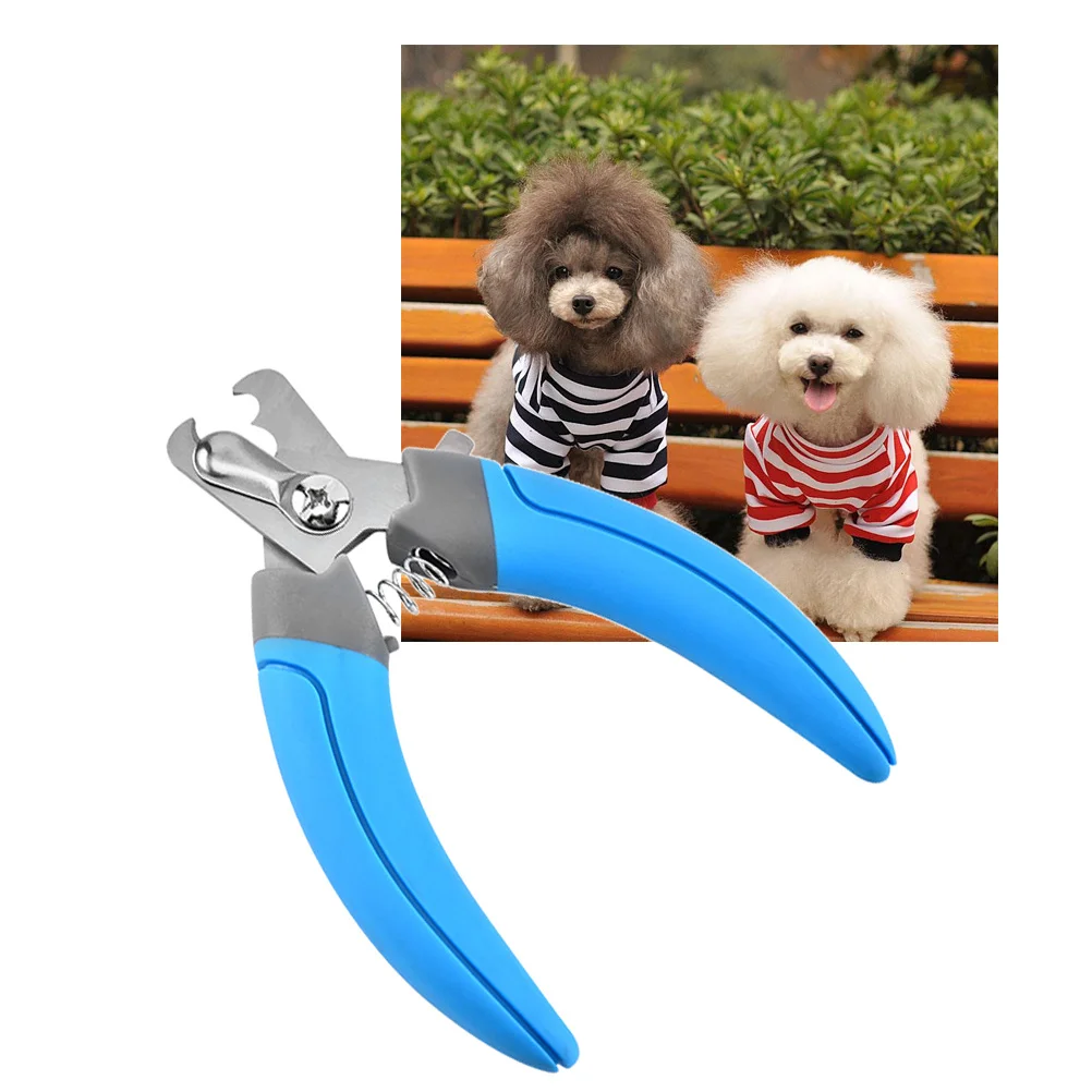 

Pet Nail Clipper Blue Premium Stainless Steel Ergonomic Design Safe Comfortable for Dog Cat Nail Cutter Trimmer Grooming