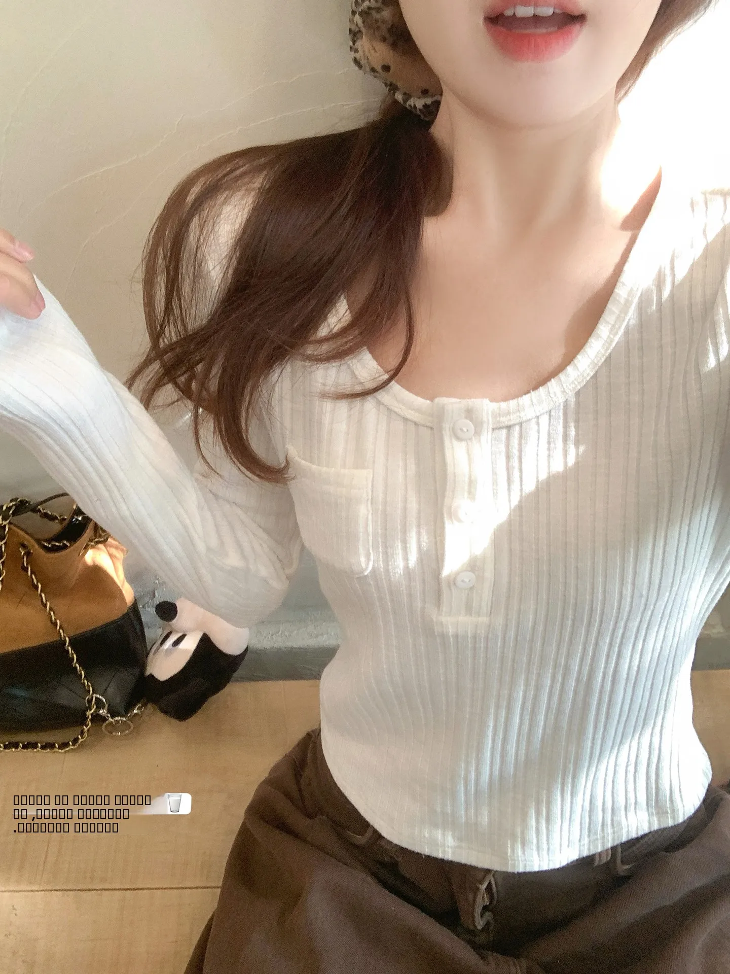 

Женская приталенная футболка Zeng Xiao с длинным рукавом, соломенного цвета, в корейском стиле, для повседневной носки