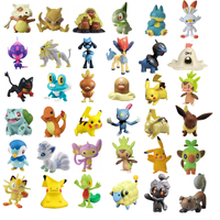 TOMY WCT Super Cute Pokemon Figures Kawaii Pikachu Piplup Vulpix Meowth Cubone Marshadow Axew Keldeo Mini 4cm Children toys