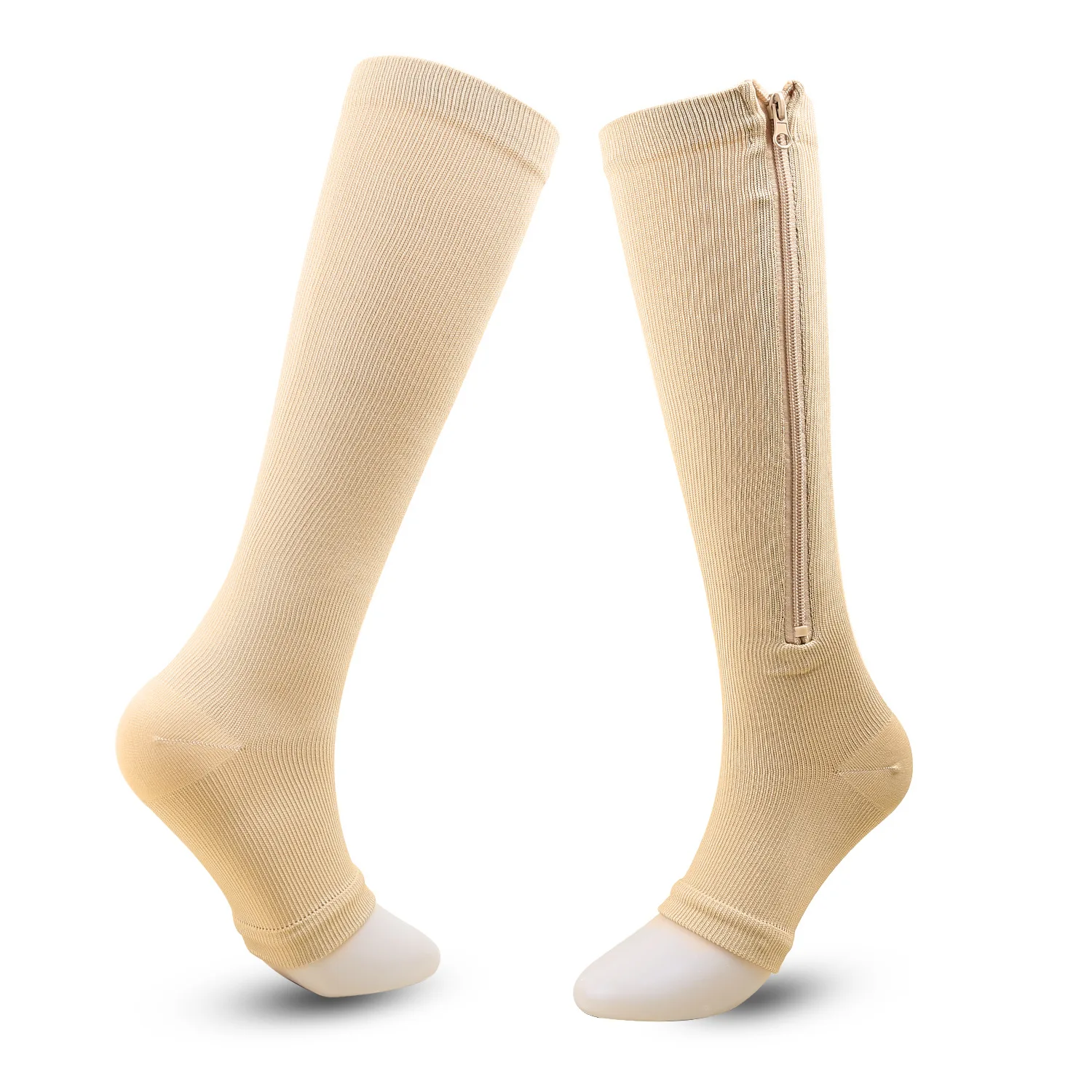 Compression Stockings Sports Pressure Long Cycling Socks Zipper Professional Leg Support Thick Women Varicose Vein Socks