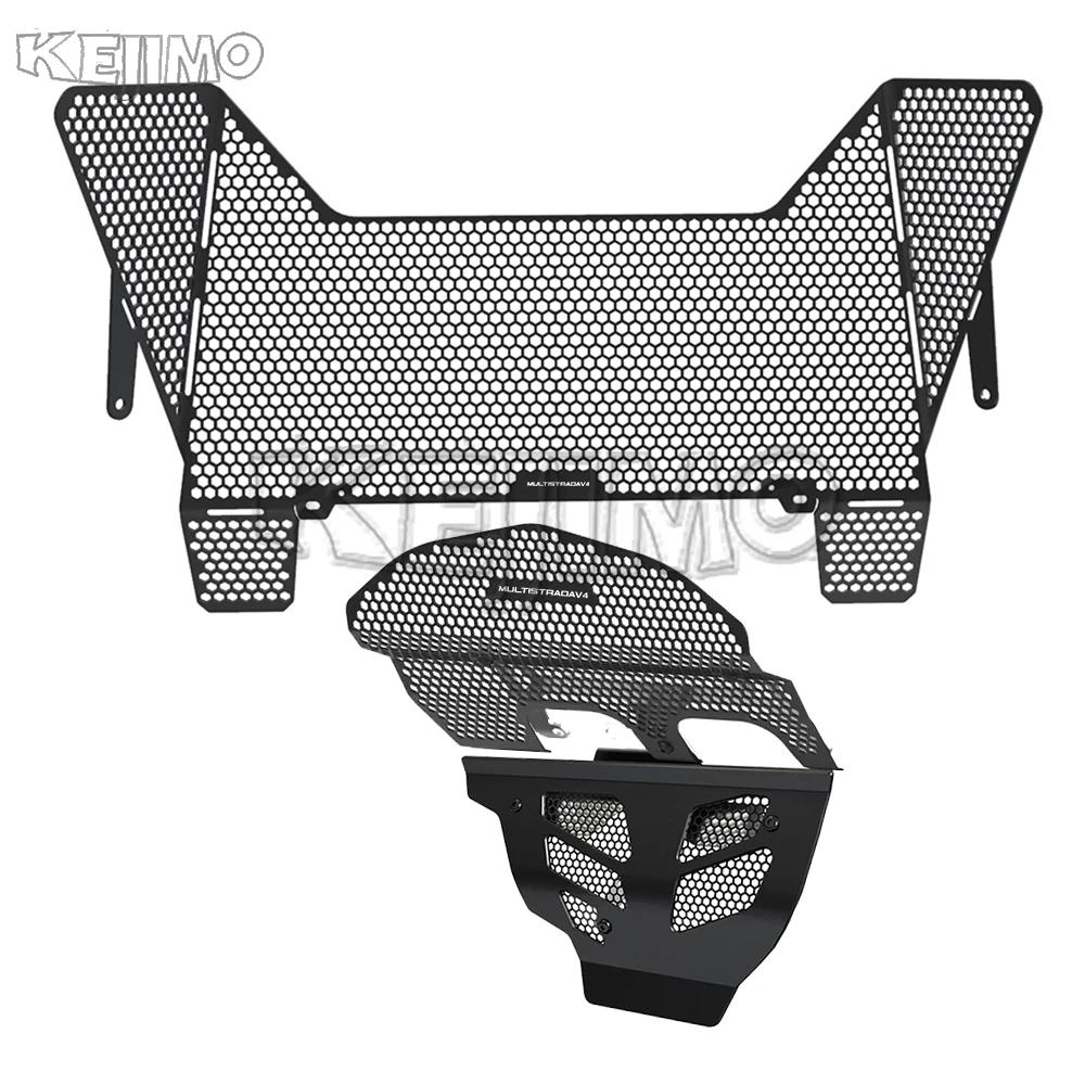 For Ducati Multistrada V4/Pikes Peak/S Sport/S/Rally Radiator Grille Oil Cooler Engine Cylinder Head Guard Protector 2021-2026