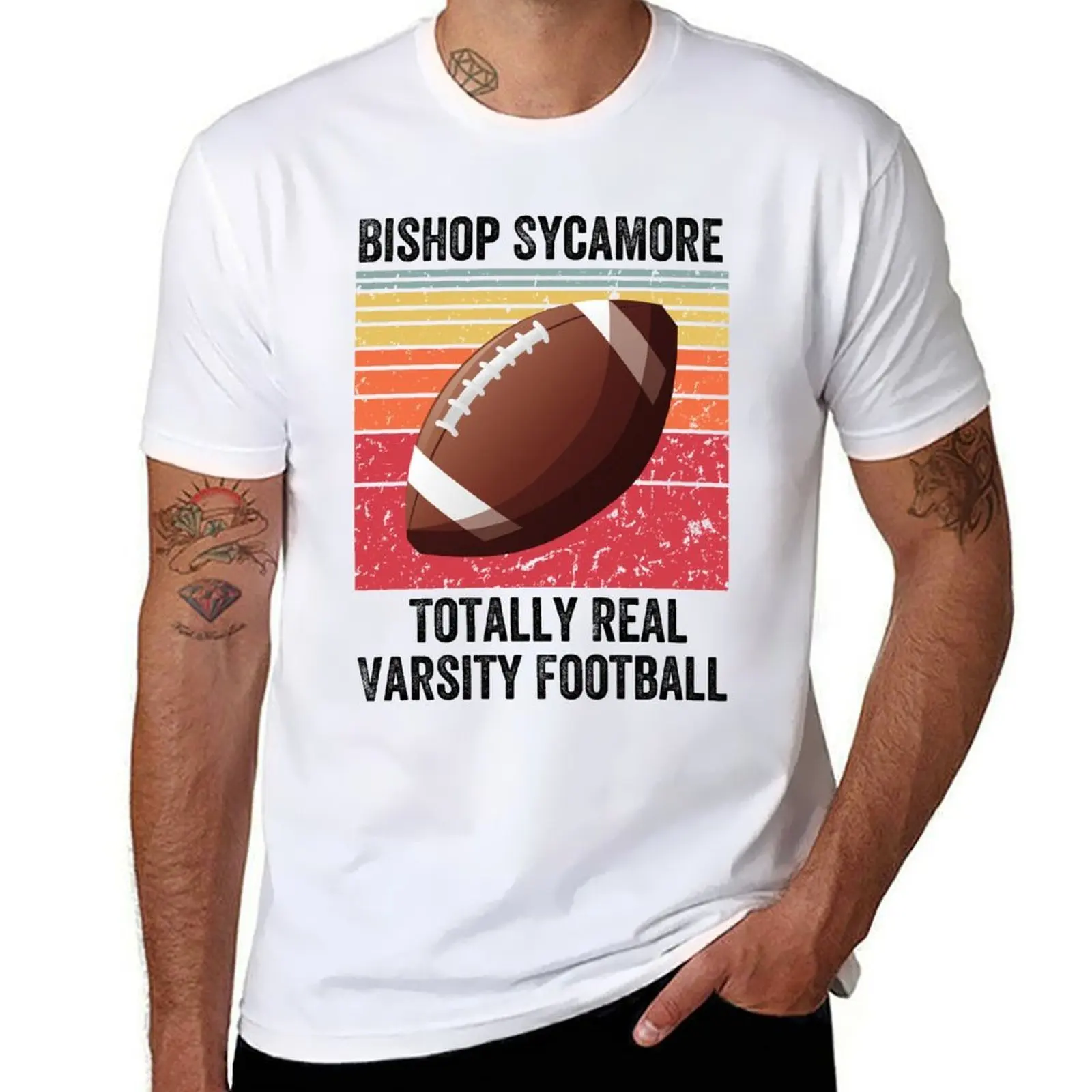 

Bishop Sycamore Totally Real Varsity Football Team T-Shirt man t shirts cotton cotton t shirt pack T-Shirt