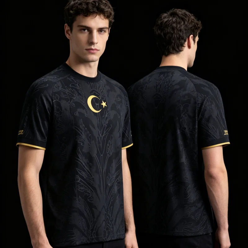 2026  Turkey AY-YILDIZLILAR Vintage Floral Themed Football Jersey Breathable Quick-Dry Soccer Fans Tee Men Quick-dry Comfortable