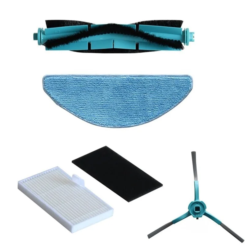 

ABRB-For Medion X41 SW Robot Vacuum Cleaner Replacement Parts Main Side Brush Hepa Filter Mop Cloth