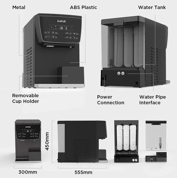 New All in One Desktop 6 Stage RO Filter System Coffee Instant Heating Tap Water Purifier Electric 220V