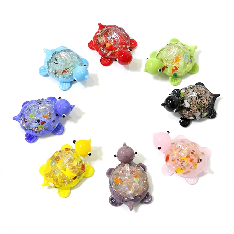 

Aquarium Decoration Floating Glass Turtle Pendant Cute Mini Marine Animal Charm Trinkets Fish Tank Landscaping Decor Accessory