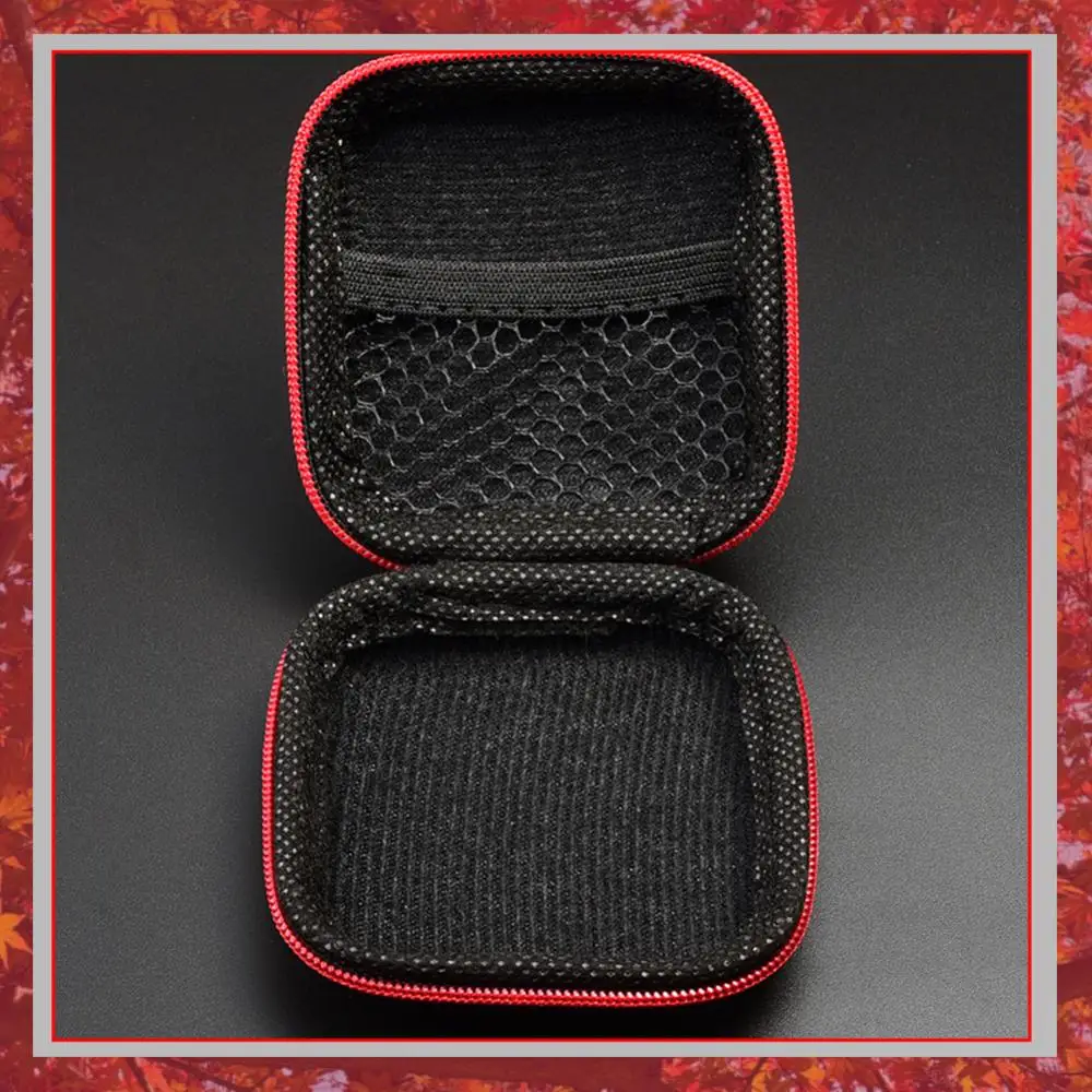 Estuche para auriculares, bolsa de almacenamiento ovalada, caja de almacenamiento de PU, caja de almacenamiento portátil negra, contenedor para KZ EDX PRO KZ ZSN, 1-5 uds.