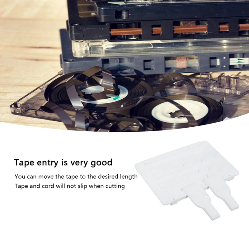 Tape Splicing Set Reel To Reel Tape Recorder Splicing Block For Opening Cassette Tape Repair With Two Fixers White