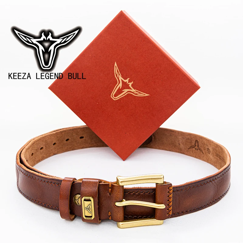 

KEEZA LEGEND BULL Top Layer Cowhide Belts For Men Fashionable Luxurious Design Manufactor Direct Sales