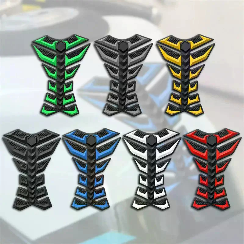 Universal Fuel Tank Sticker For Motorcycle Tank Pad 3D Fish Bone Mat Oil Gas Tank Motorcycle Cover Decal Decoration
