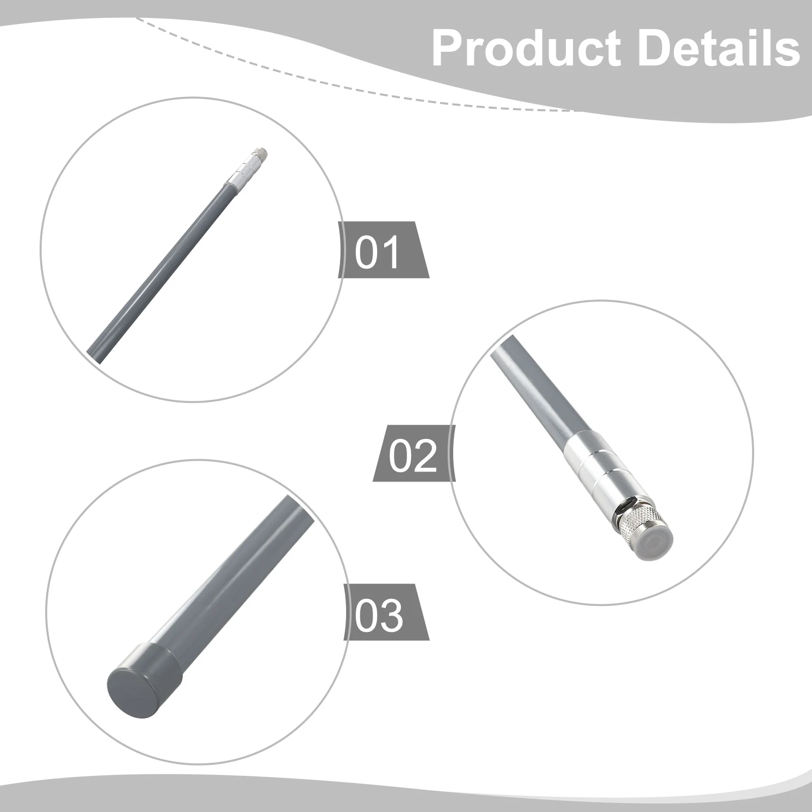 Für LORA Antennen-Antennen-Kit, 50 Ohm, 550 mm, 12 dBi, 868–915 MHz, Fiberglas, RG58, Einzelkerndraht, vertikale Polarisation – Detail 28