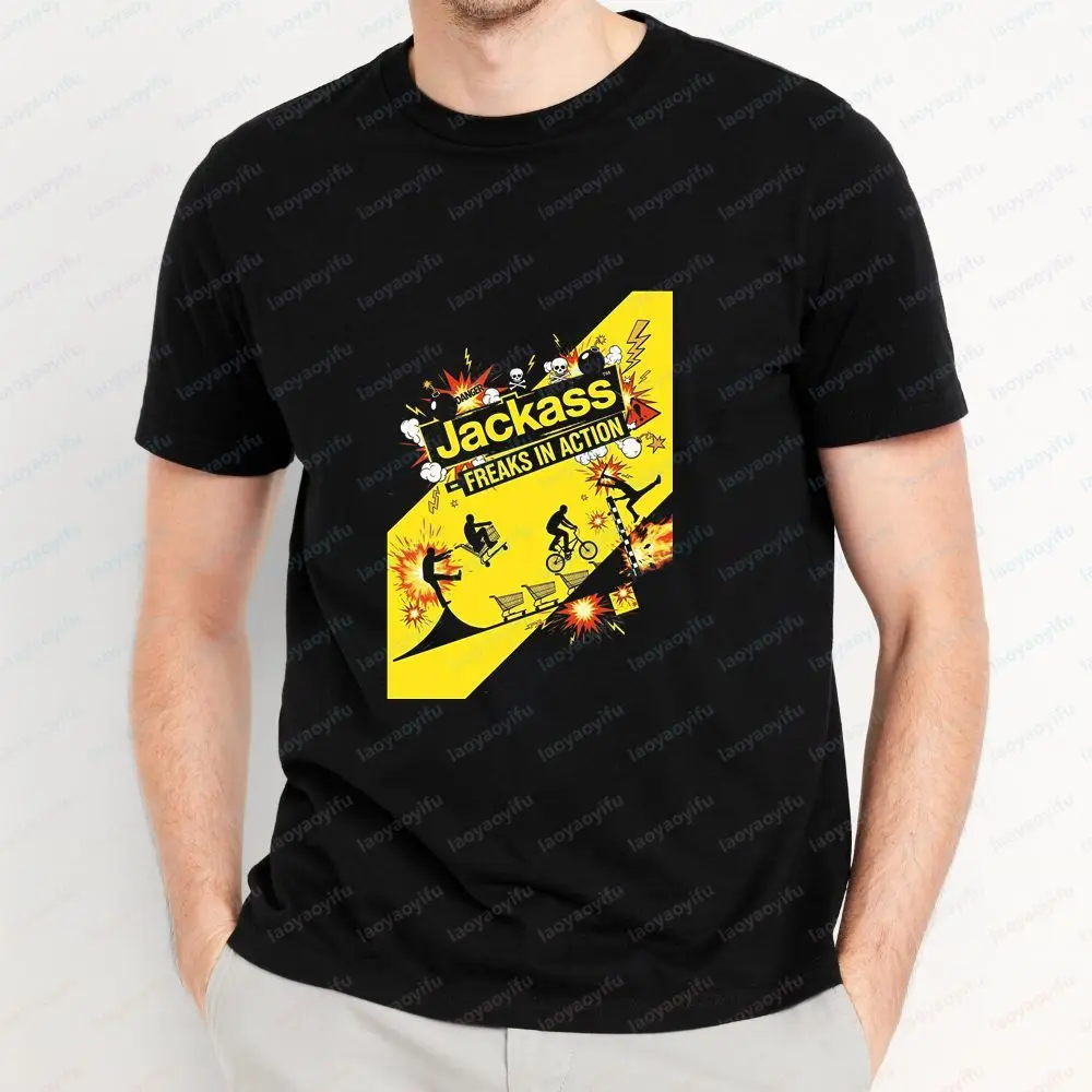 Jackass Forever - Unique and Fun Casual Trendy Multi-Purpose Short-Sleeved T-Shirt for Both Men and Women with Round Collar