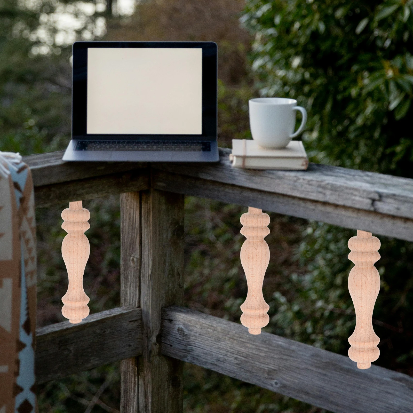 10 stücke Massivholz Kürbis Baluster 84 Mm Unvollendete Dekorative Spindel Für Treppe Indoor Hause Möbel Reparatur Holzhandwerk Diy