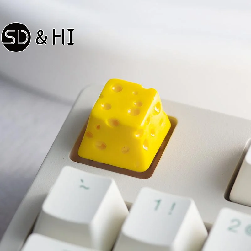 1pc Creative Cheesecake Keycap For ESC Mechanical Keyboard Keycaps Cartoon Cute Personality For Key Cap