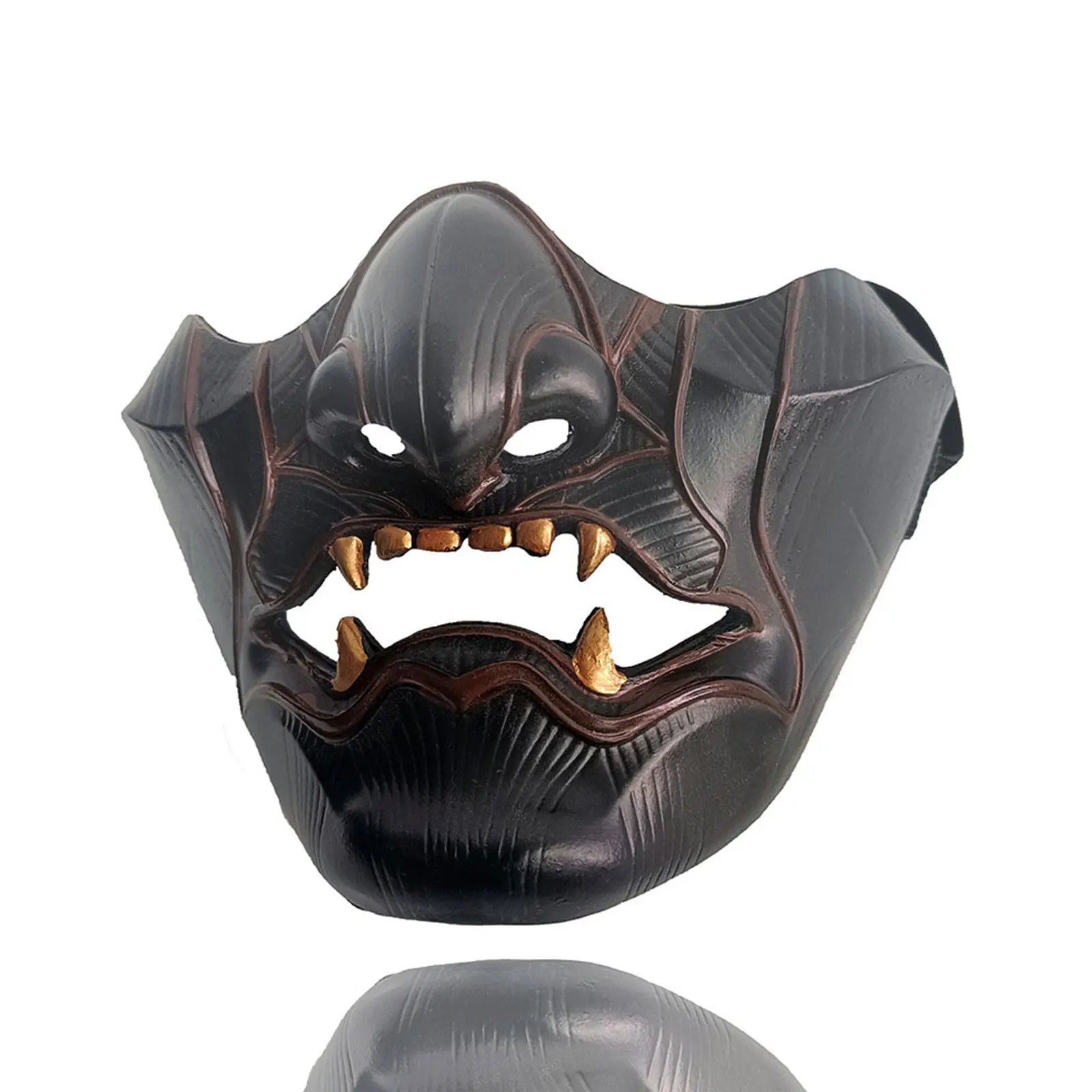 Resin Ghost Mask Tsushima Mask Prajna Japanese Ghost Mask Women Men Female Halloween Cosplay Accessories Half Face Mask