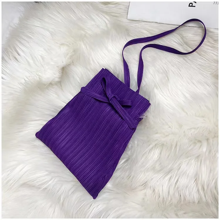 YUDX Miyake Pleated Design Women\'s Portable Drawstring Bag 2023 New Model Fashionable Unique SimpleTrendy Sold At A Low Price