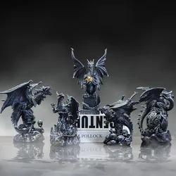 Cute Mythology Animal Statue Cerberus Dragon Griffin Ouroboros Dragon Eggs Resin Figurines Desktop Ornament Home Decorative