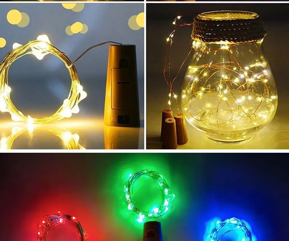 LED Wine Bottle Lights with Cork,1/2/3M Cork Lights Fairy Mini String Lights for Liquor Bottles Crafts Party Wedding Decoration