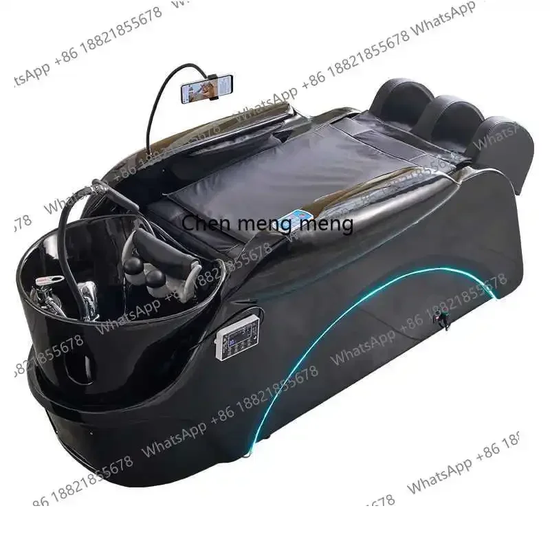 D5556 New intelligent electric massage shampoo bed, fully automatic water circulation fumigation head treatment bed for barber s