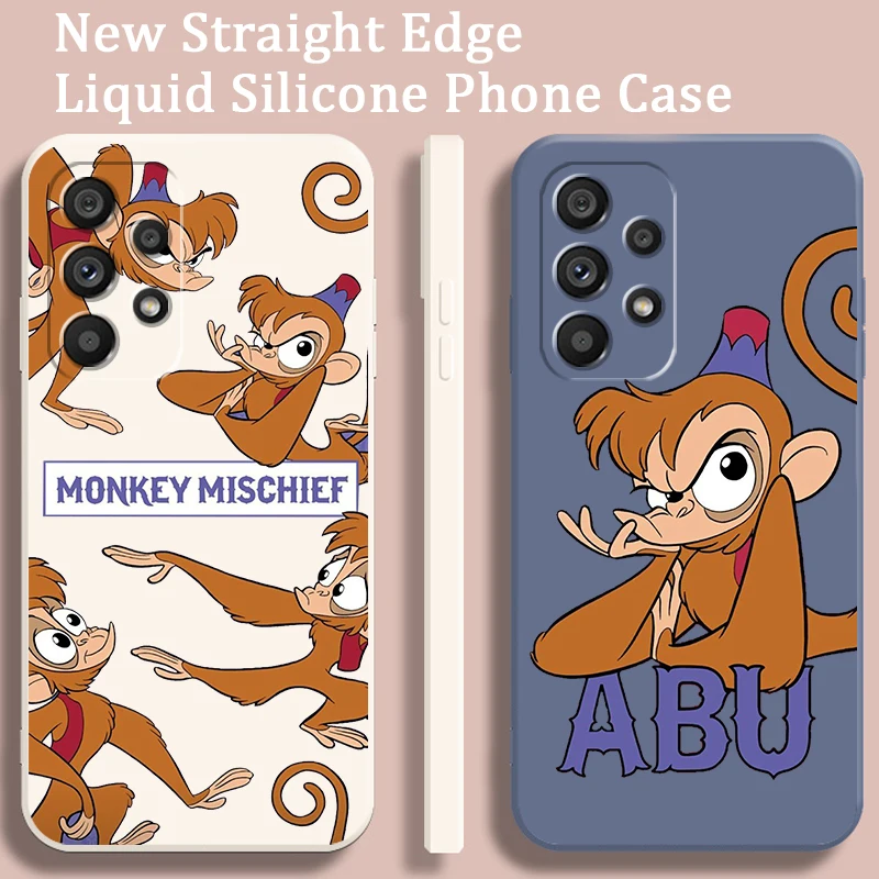 Disney Aladdin Cool Liquid Rope For Samsung Note 20 10 A54 A31 A14 A03 A22 A34 A04 A24 A25 Ultra Plus 5G Back Phone Case