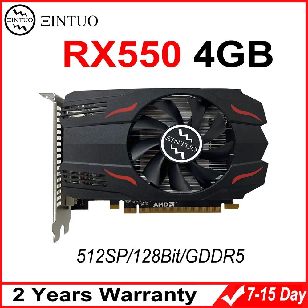 Игровая видеокарта RX550, 4 Гб, 3,0 бит, GDDR5